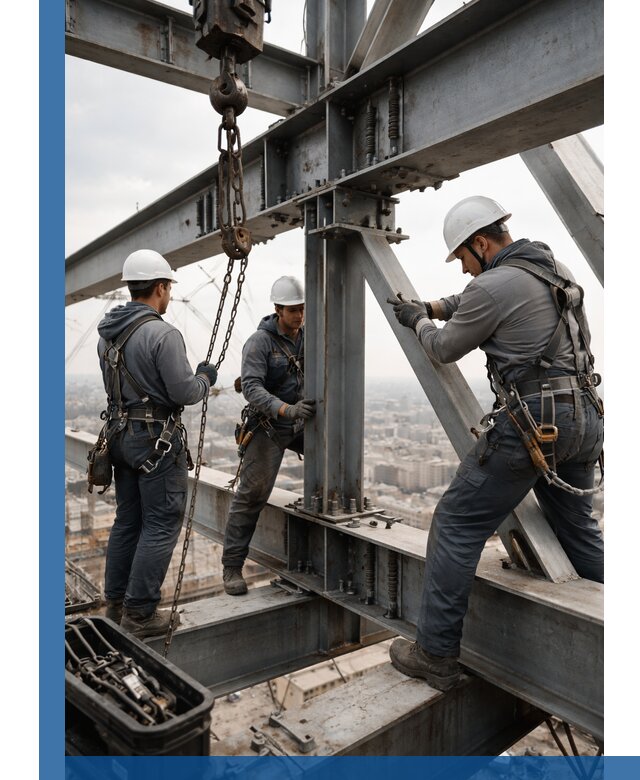 Профессиональный монтаж металлоконструкций на высоте в Вологде