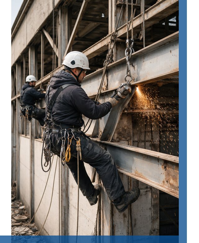 Демонтаж металлоконструкций на высоте в Вологде от 6677р. |ВЫСОТНИК-Вгд