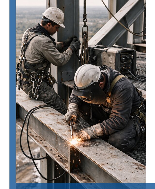 Высотные сварочные работы в Вологде для промышленных объектов