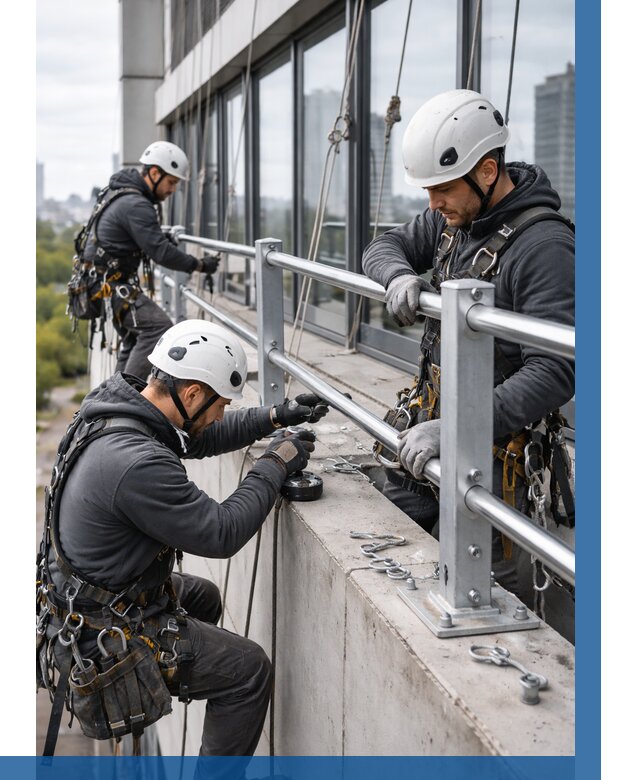 Монтаж ограждений на высоте в Вологде, от 1233 р. | ВЫСОТНИК-Вгд
