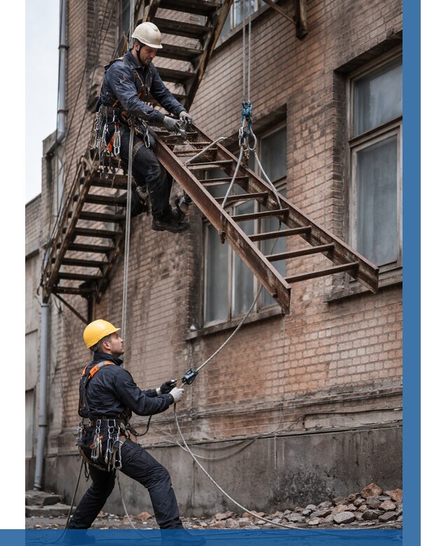 Демонтаж пожарной лестницы в Вологде от 12326 р. | ВЫСОТНИК-Вгд