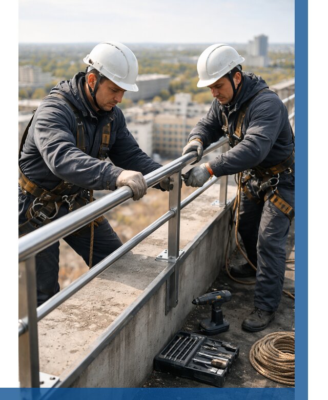 Монтаж перил на высоте в Вологде от 2568 р. | ВЫСОТНИК-Вгд