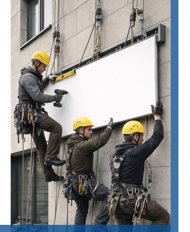 Монтаж рекламной вывески в Вологде от 8218 р. | ВЫСОТНИК-Вгд