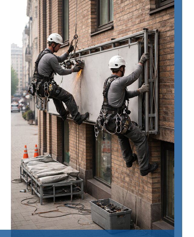 Демонтаж рекламной вывески в Вологде от 6677 р. | ВЫСОТНИК-Вгд