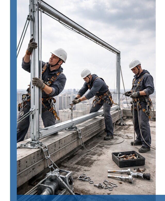 Монтаж крышных рекламных конструкций под ключ в Вологде