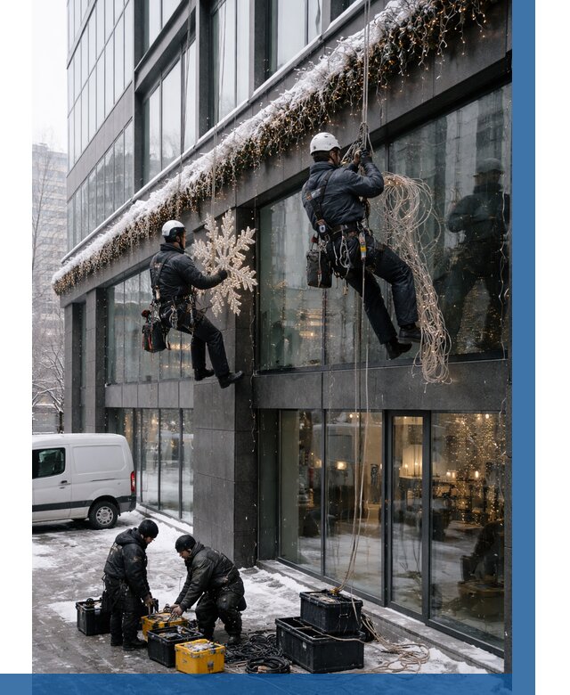 Демонтаж новогоднего оформления в Вологде от 5650 р. | ВЫСОТНИК-Вгд