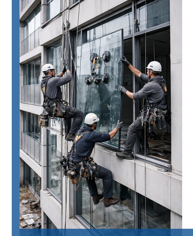 Фасадное остекление и монтаж витражей зданий в Вологде под ключ