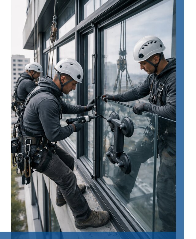 Витражное остекление зданий в Вологде от 3595 р. | ВЫСОТНИК-Вгд