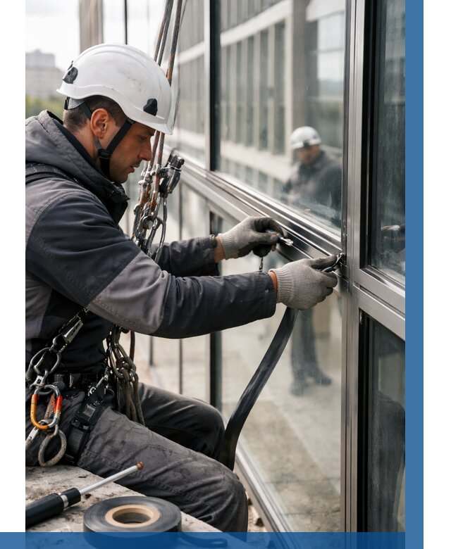 Ремонт витражных конструкций в Вологде от 3595 р. | ВЫСОТНИК-Вгд