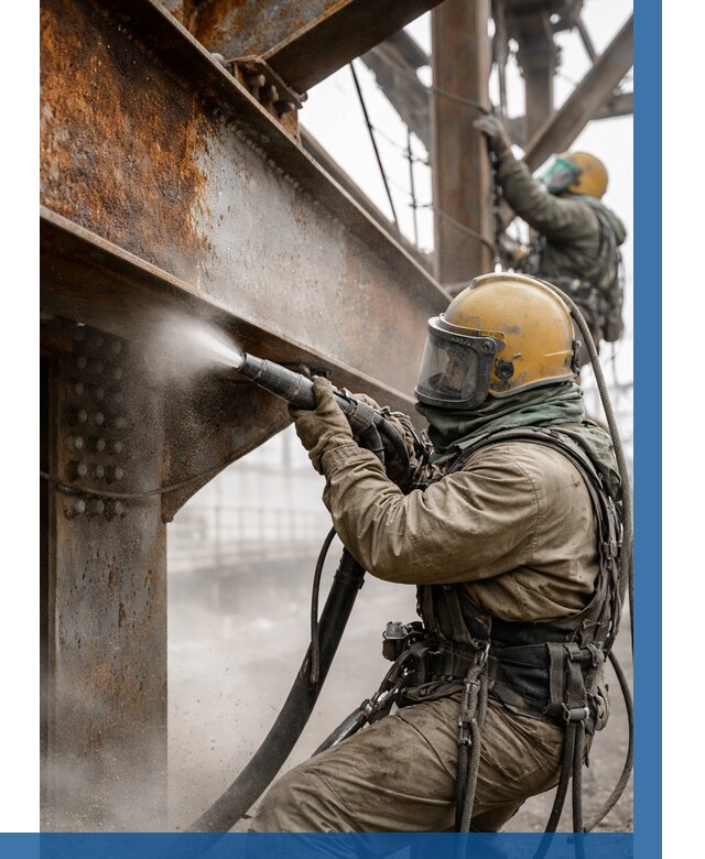 Пескоструйная очистка металлоконструкций в Вологде по 616 р. ВЫСОТНИК-Вгд