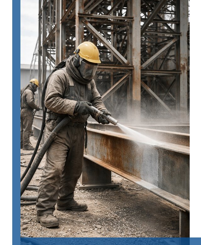 Пескоструйная очистка металлоконструкций в Вологде промышленная