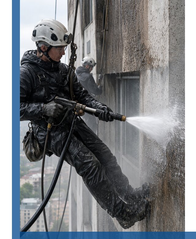 Гидроструйная очистка фасадов и конструкций в Вологде
