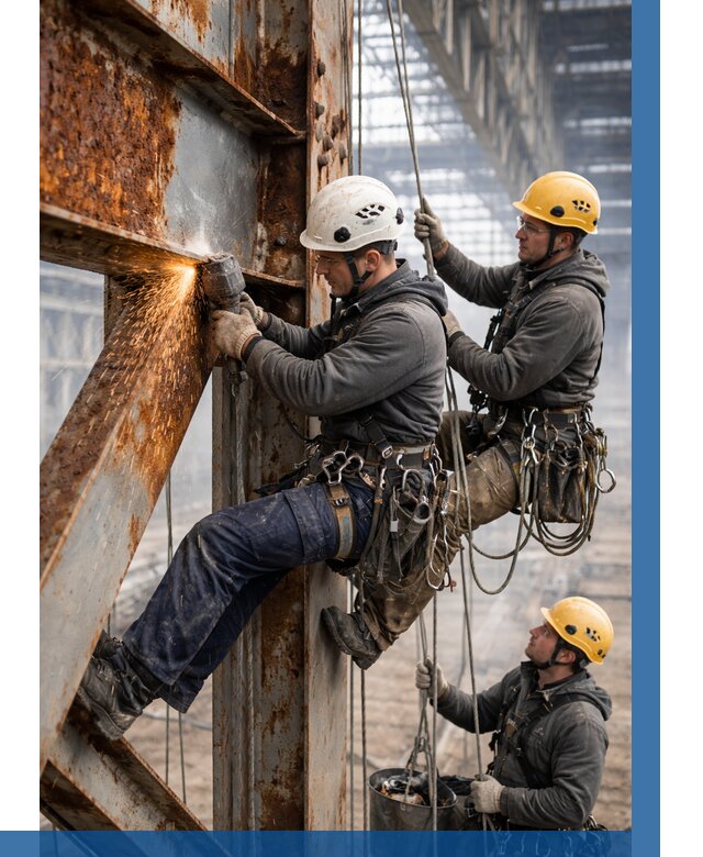 Зачистка металла от ржавчины в Вологде от 360 р. | ВЫСОТНИК-Вгд