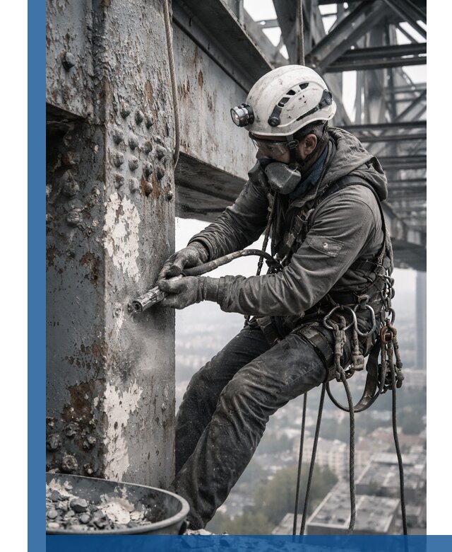 Удаление старой краски с металлических конструкций в Вологде