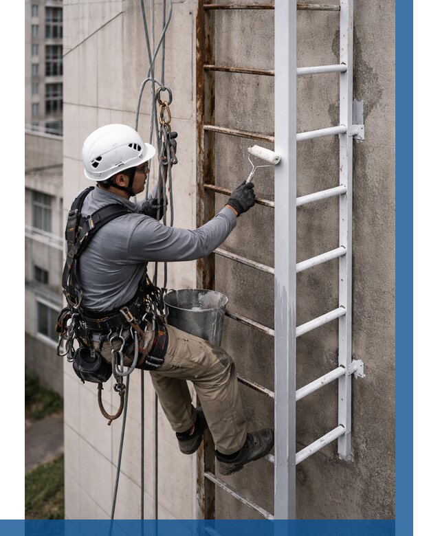 Покраска пожарных лестниц в Вологде от 4622 р. | ВЫСОТНИК-Вгд