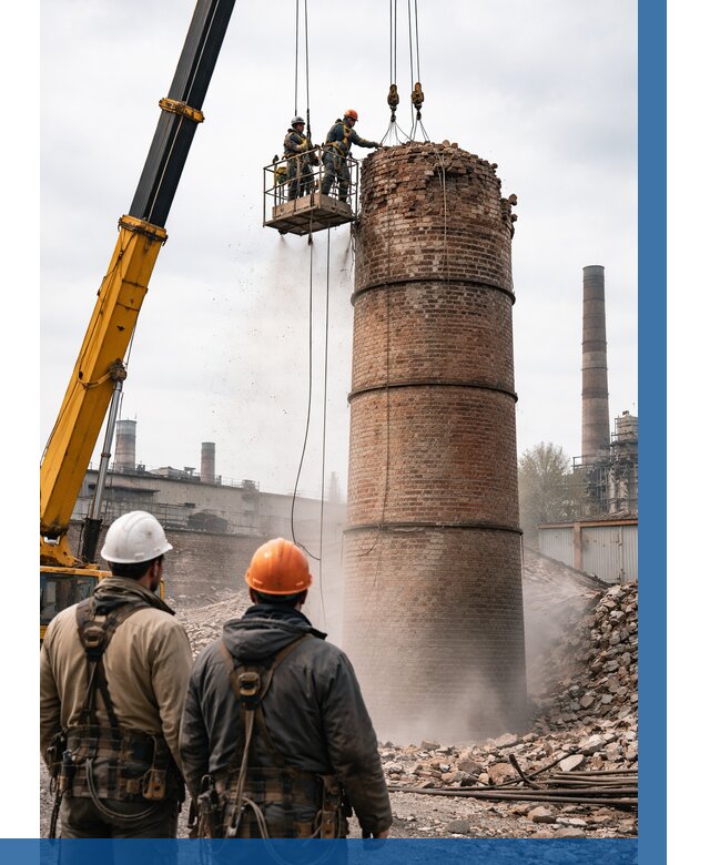 Демонтаж дымовой трубы в Вологде от 92448 р. | ВЫСОТНИК-Вгд, смета