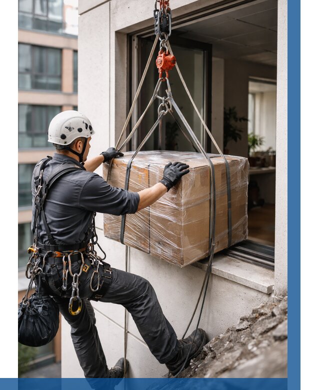 Подъем груза через окно в Вологде от 4622 р. | ВЫСОТНИК-Вгд