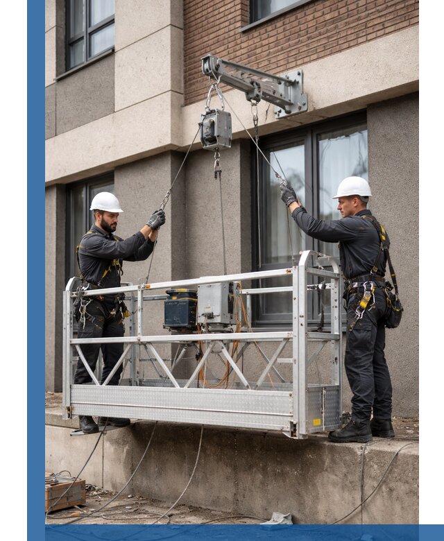 Монтаж и подъем фасадной люльки в Вологде с гарантией безопасности