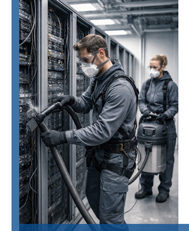 Обеспыливание серверной комнаты в Вологде, профессиональная очистка