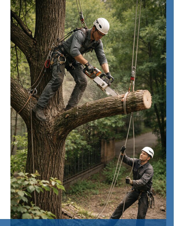 Спил деревьев альпинистами в Вологде от 8218 р. | ВЫСОТНИК-Вгд