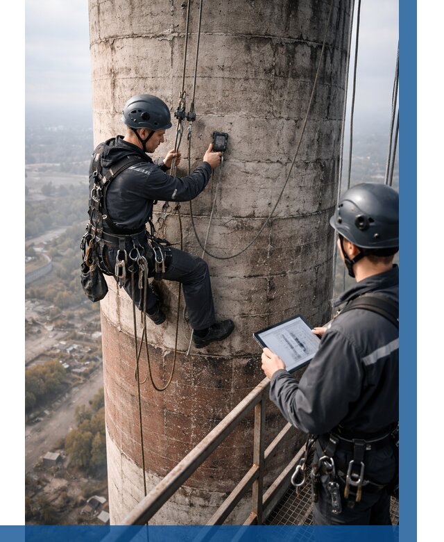 Обследование дымовой трубы в Вологде от 8218 р. | ВЫСОТНИК-Вгд