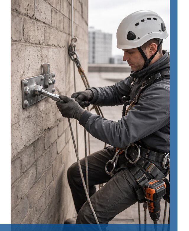 Установка анкерных точек в Вологде от 3595 р. | ВЫСОТНИК-Вгд