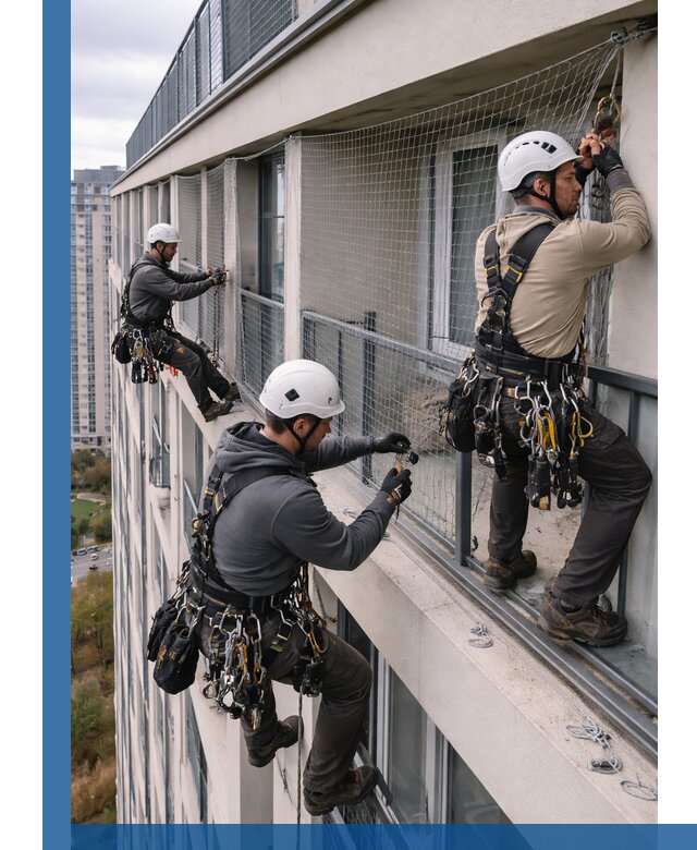 Профессиональный монтаж защитной сетки от птиц в Вологде