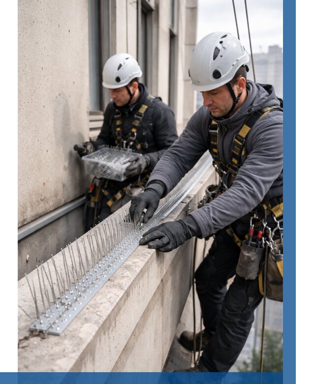 Установка шипов от птиц в Вологде от 873 р. | ВЫСОТНИК-Вгд